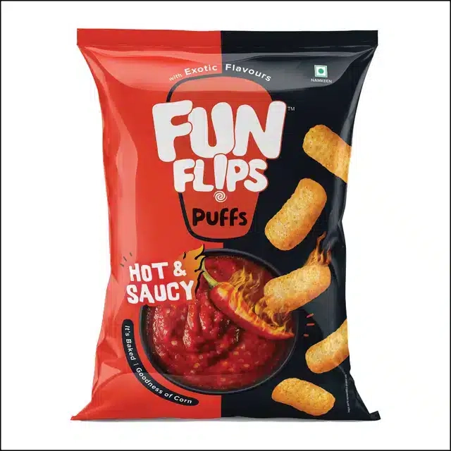 Fun Flips Hot & Saucy 4X65 g (Buy 2 Get 2 Free)