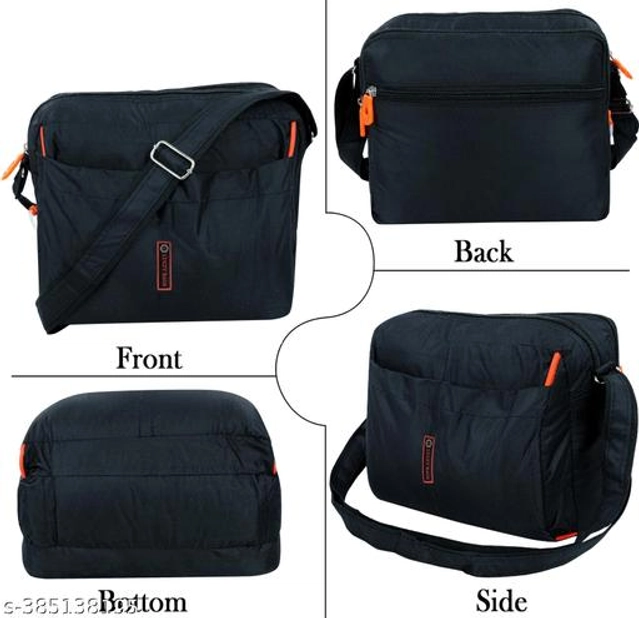 Polyester Sling Bag (Black)