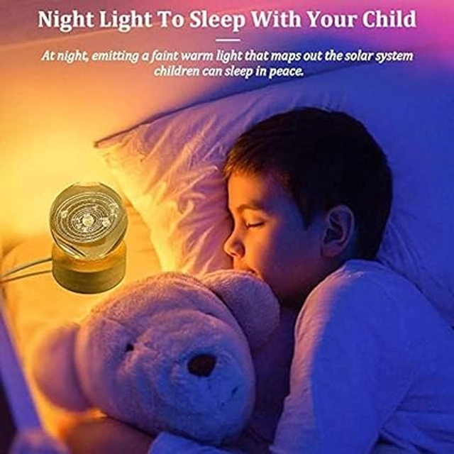 Wooden Crystal Ball Night Light (Multicolor)