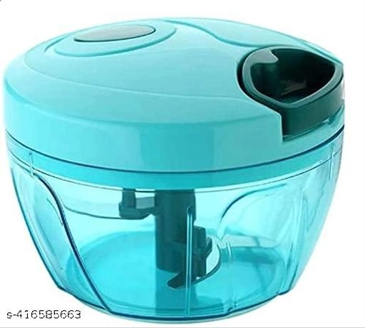 Plastic Manual Vegetables & Fruits Chopper (Blue, 350 ml)