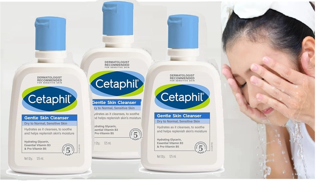 Cetaphil Gentle Skin Cleanser (125 ml, Pack of 3)