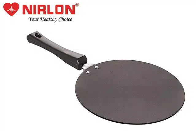 NIRLON Aluminium Roti Tawa (Black, 28 cm)