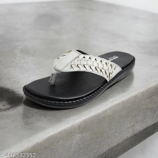 Flipflops for Men (White & Black, 6)