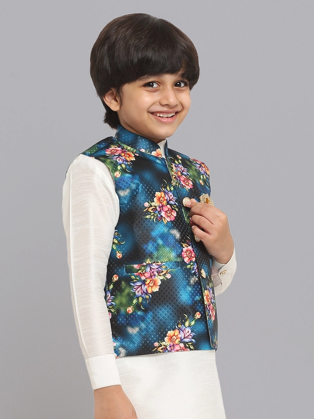 Jacquard Printed Jacket for Boys (Multicolor, 1-2 Years)