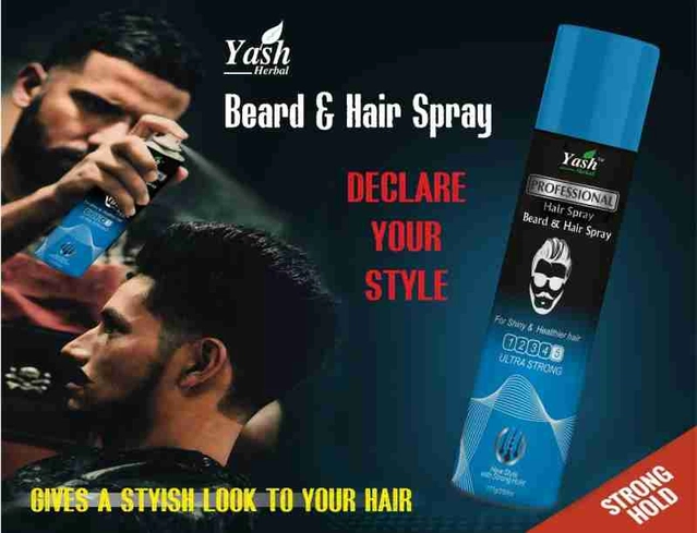 Yash Herbal Hair Spray (250 ml) with MG5 Hair Wax (100 g) for Men & Women (Set of 2)