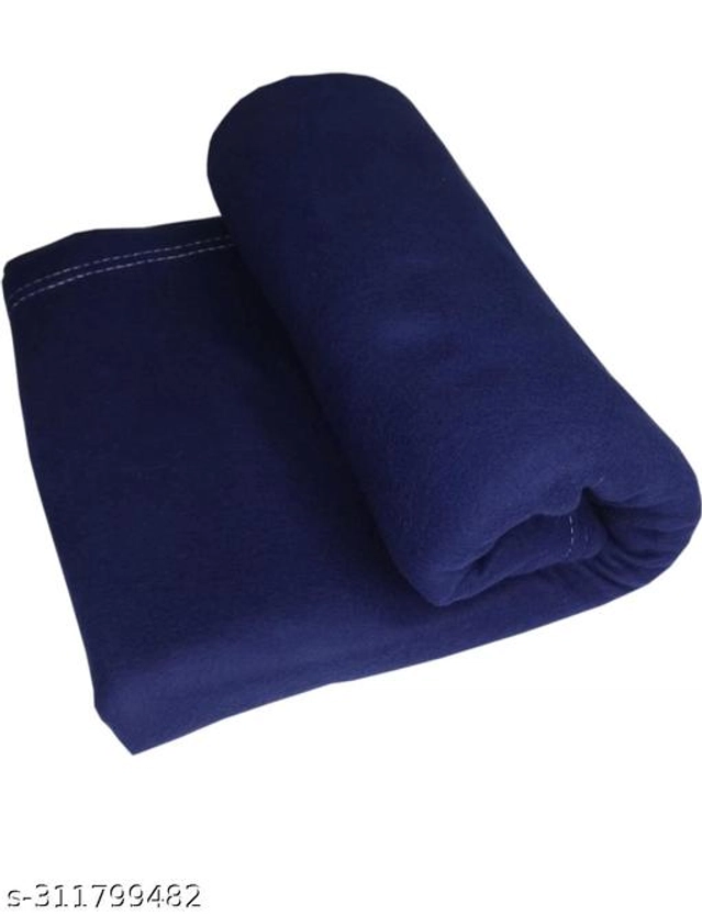 Fleece Blankets for Home (Pack of 2) (Maroon & Blue, Free Size)