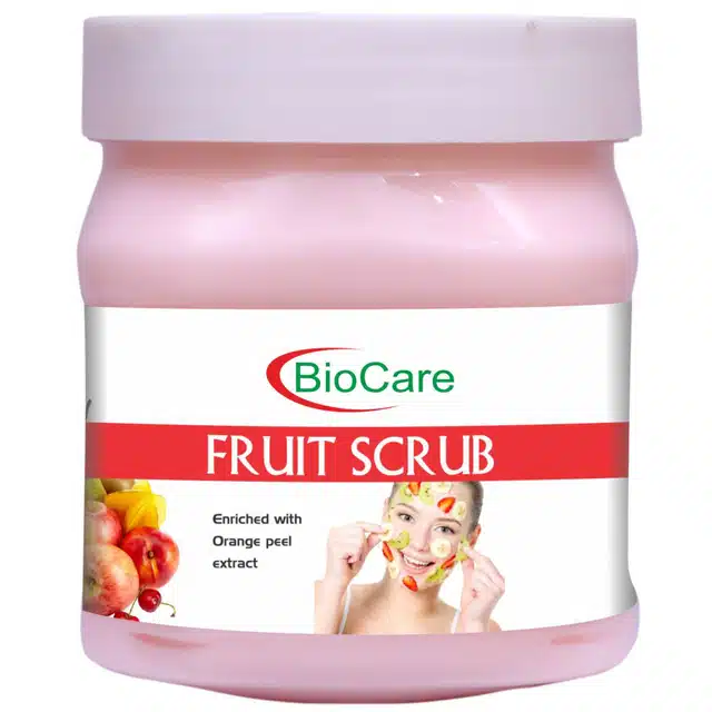 Biocare Fruit Scrub (500 ml) with Tea Tree Mask (500 ml) (Combo of 2) (A-1443)