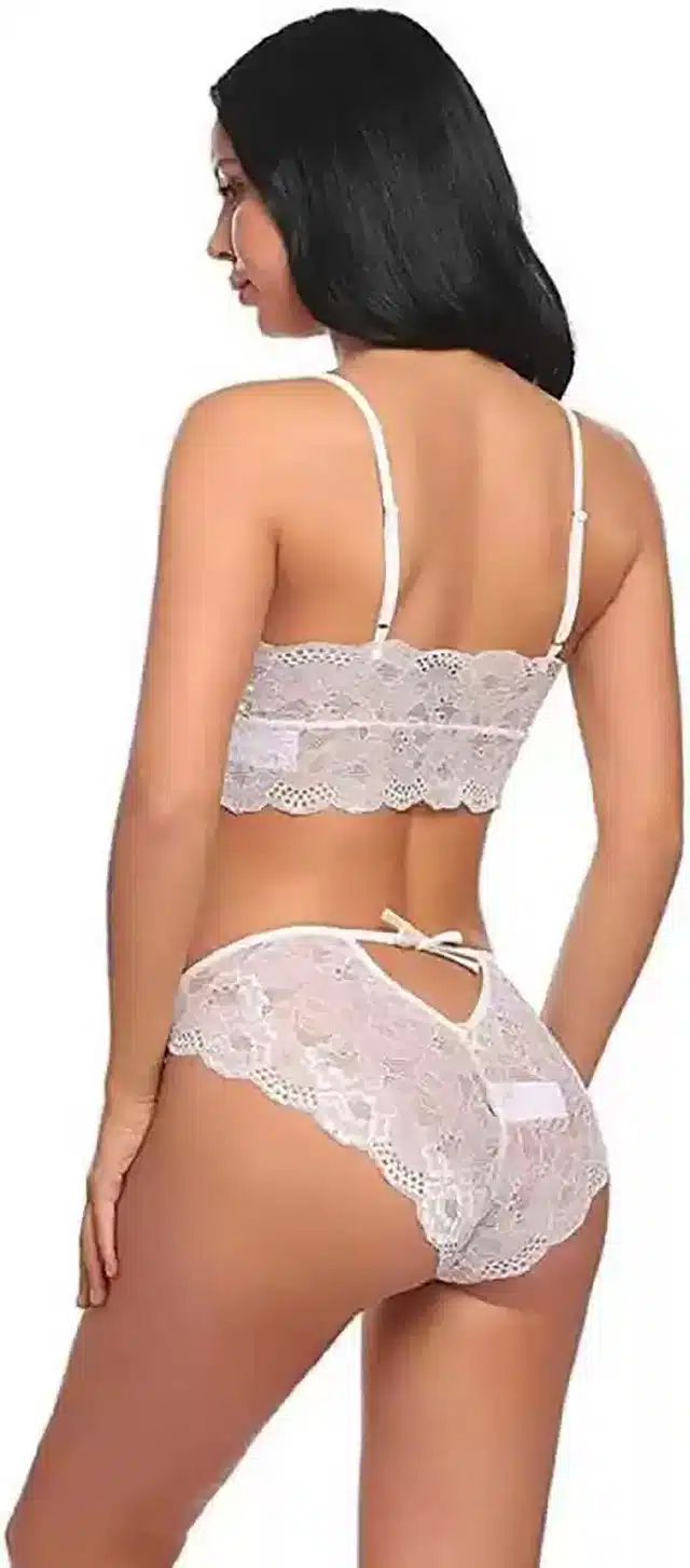 Women's Lingerie Set (Set of 1) (White, 40) (AF-4)