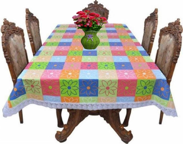 PVC Printed Table Cover (Multicolor, 40x60 inches)