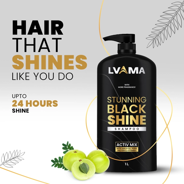 Lvama Stunning Black Shine Shampoo (1000 ml)