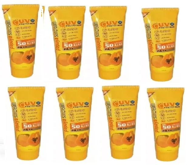 Yash Natural Glow Sunscreen (Pack of 8, 50 g)