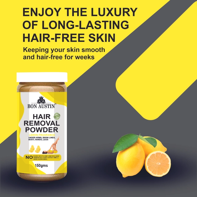 Bon Austin Lemon Fragrance Body Hair Removal Wax Powder (150 g)