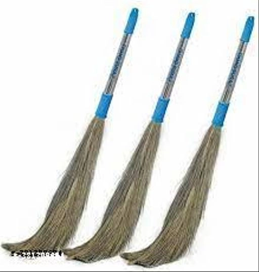 Laxmi Grass Broom (Multicolor, Pack of 3)