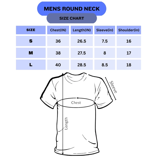 Round Neck Printed T-Shirts for Men (Grey & Royal Blue, S) (Pack of 2)