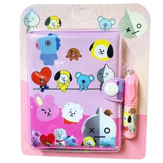 Printed Mini Pocket Diary with Pen for Kids (Assorted, Set of 2)