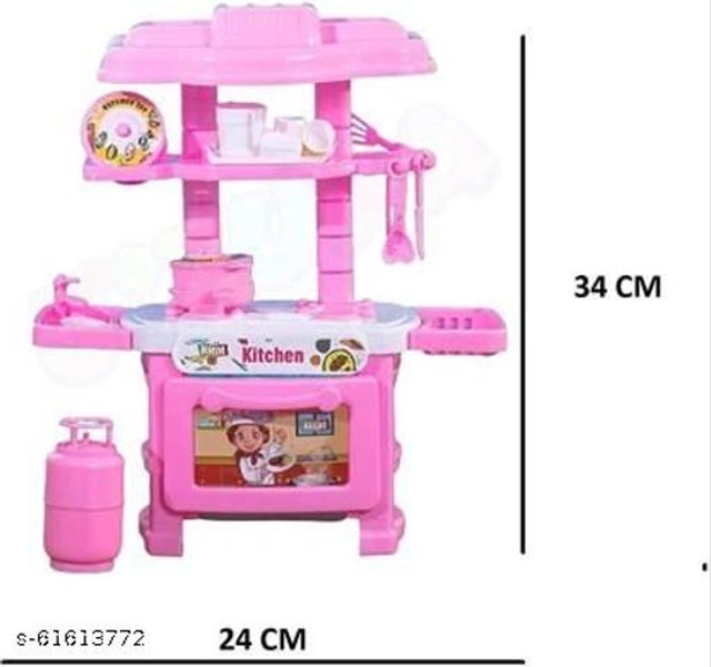 Chef Kitchen Set Toy for Kids (Pink, Set of 1)