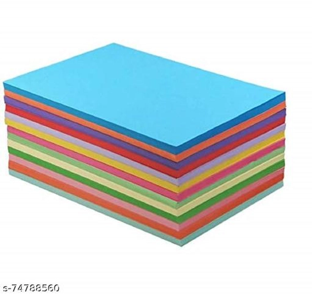 A4 Color Papers (Multicolor, Pack of 100)