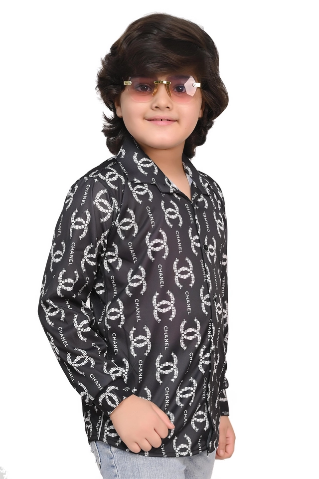 Full Sleeves Printed Shirt for Boys (Multicolor, 5-6 Years)