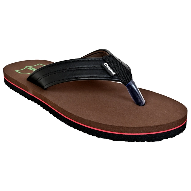 Flipflops for Men (Brown & Black, 6)