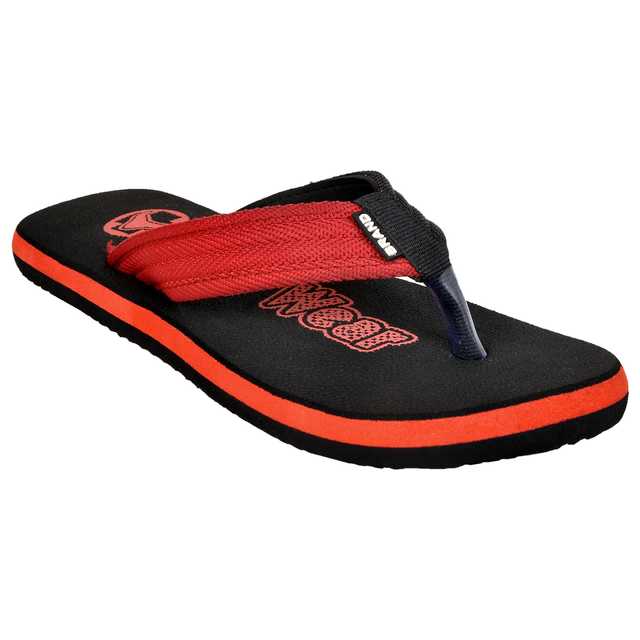 Cozy Wear Rubber Casual Wear Slippers For Men (Red, 9) (HF-27)