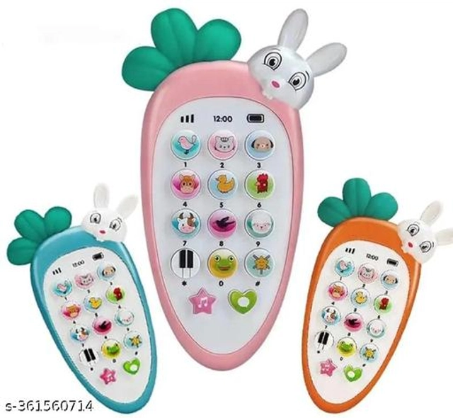 Rabbit Musical Mobile Phone Toy for Kids (Assorted, Pack of 1)