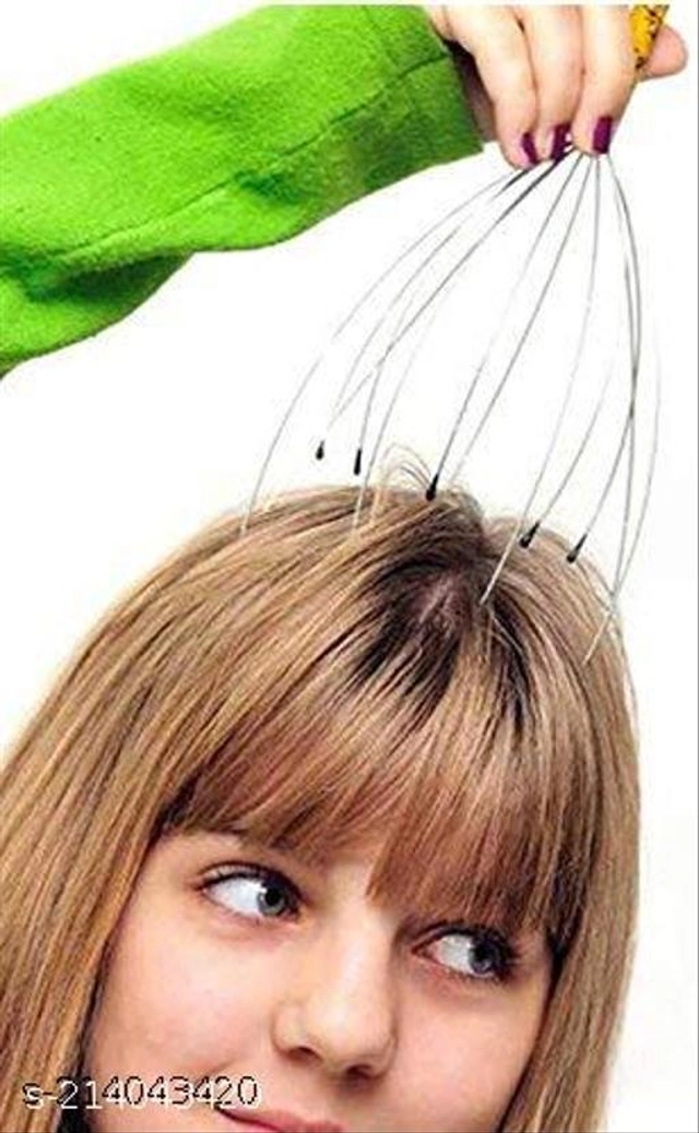 Metal Head Scalp Massager (Silver)