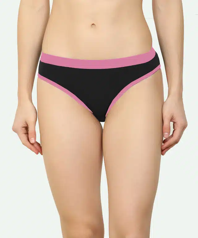 Women's Solid Panties (Pink, XL)