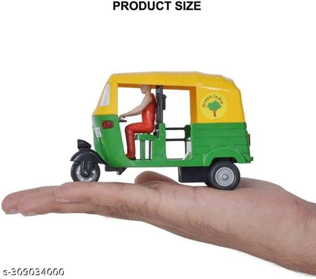 CNG Auto & E-Rickshaw Toy for Kids (Multicolor, Set of 2)