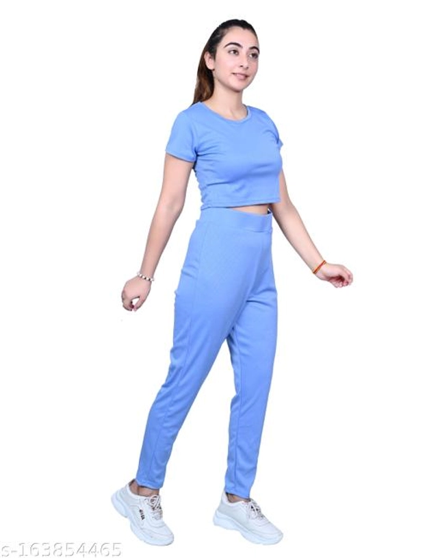 Polycotton Tracksuit for Women (Sky Blue, S)