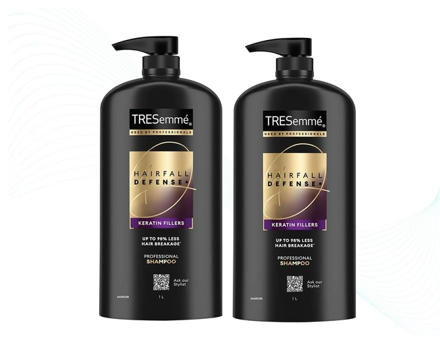 TRESemme Hairfall Defense Keratin Fillers Hair Shampoo (1000 ml, Pack of 2)