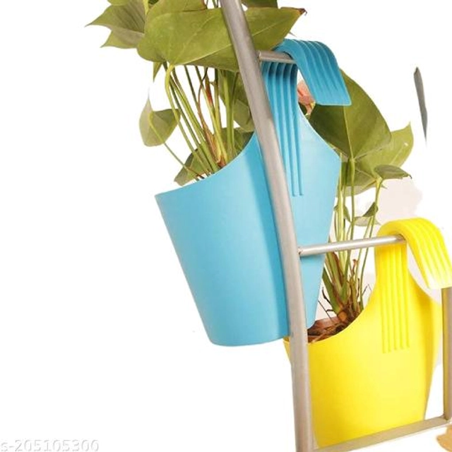 Plastic Hanging Planters (Multicolor Pack of 3)