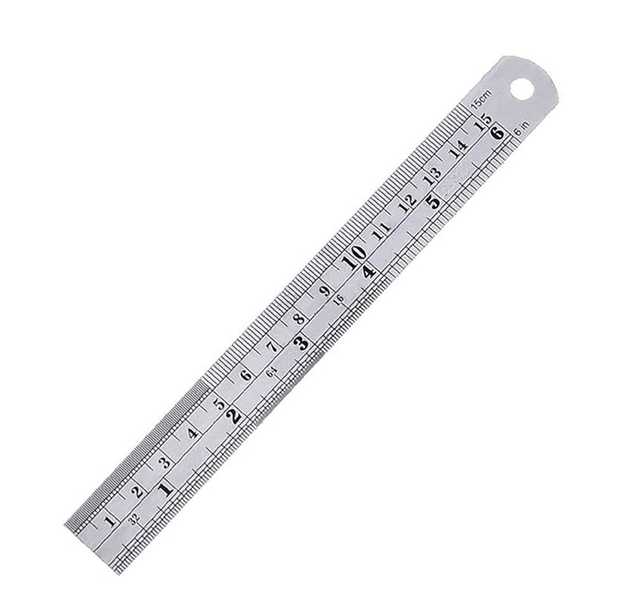 Pinak Steel Steel Scale & Ruler 1 Foot 30 cm/ 12" for student, Office use (Steel) (PS-15)