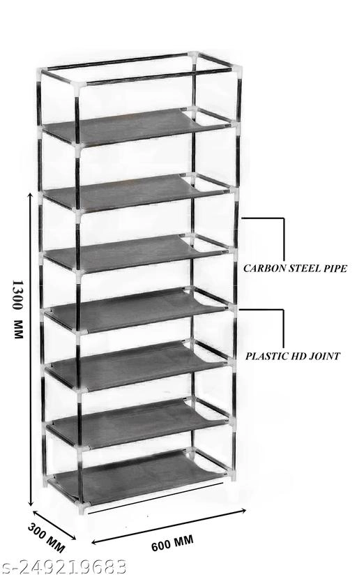 Metal 7 Layer Collapsible Multipurpose Rack (Brown)