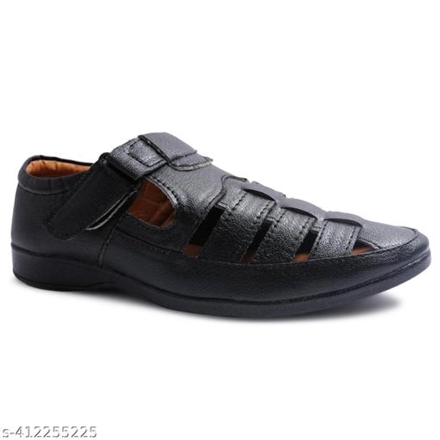 Sandals for Men (Black, 6)