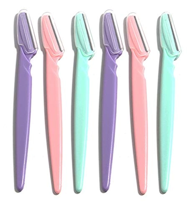 Plastic Reusable Face Razor (Multicolor, Pack of 6)