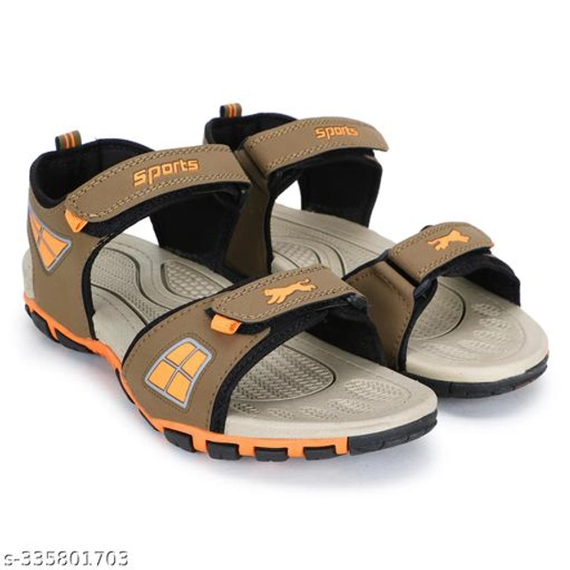 Sandals for Men (Olive & Beige, 7)