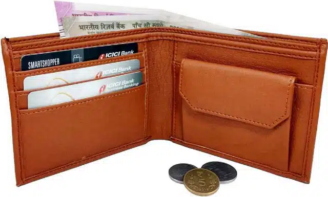 Leather Wallet for Men (Tan)
