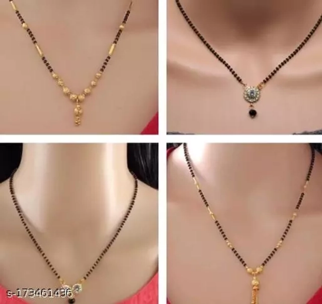 Alloy Mangalsutra for Women (Multicolor, Pack of 4)