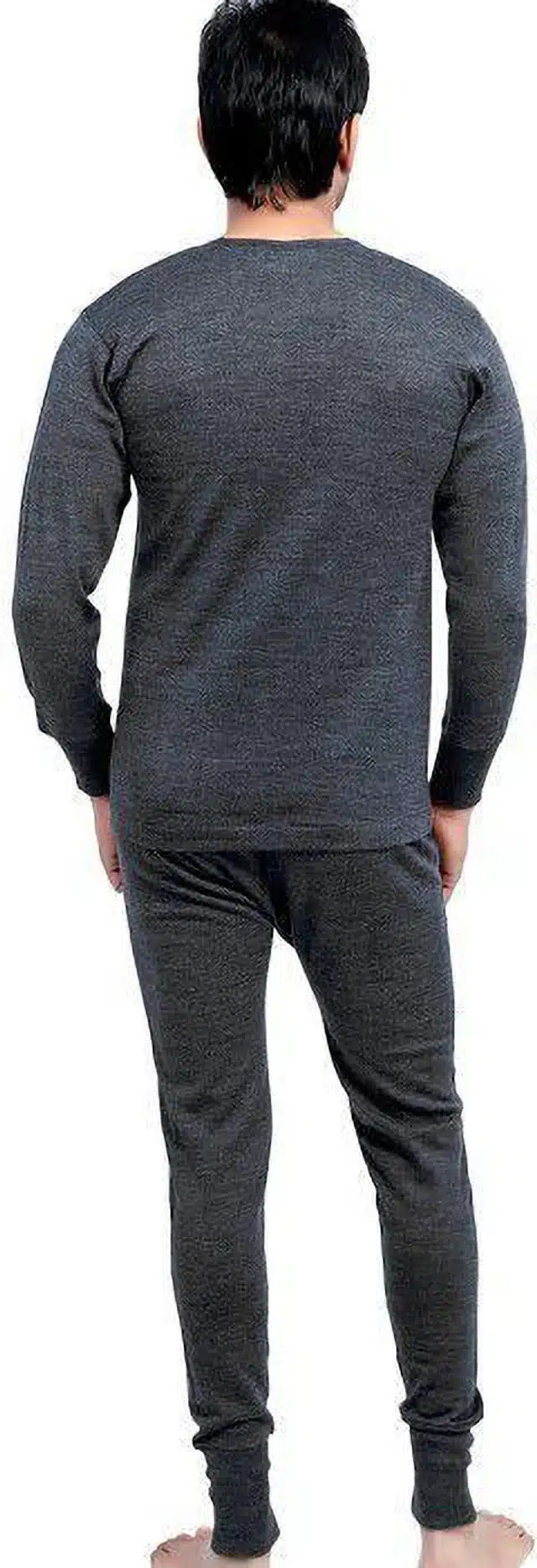 Polycotton Thermal Set for Men (Grey, S)