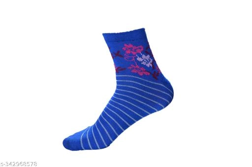 Woolen Printed Socks for Men (Multicolor, Free Size) (Pack of 4)