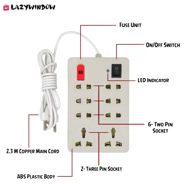 2 Pin 8+1 Extension Board (White)