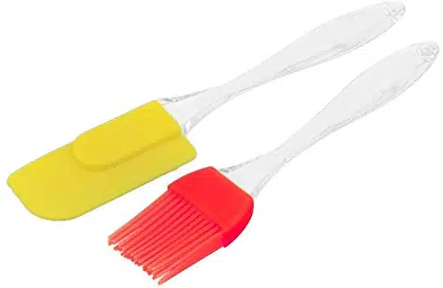Silicone Spatulas with Oil Brushes (Multicolor, Set of 1)