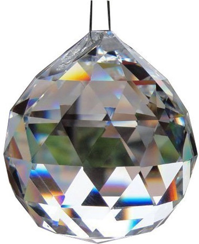 Crystal Fengshui Balls Wall Hanging (Transparent)