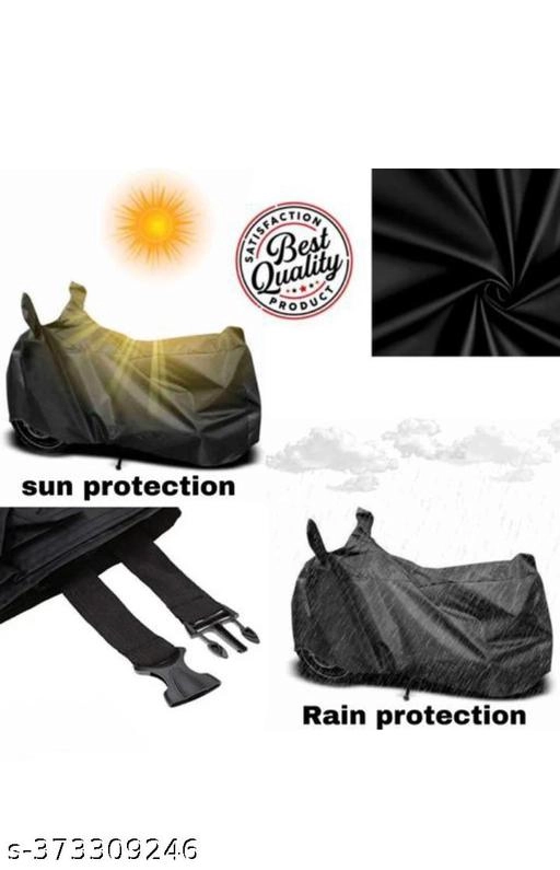 Polyester Waterproof Cover for Motorcycle (Black)