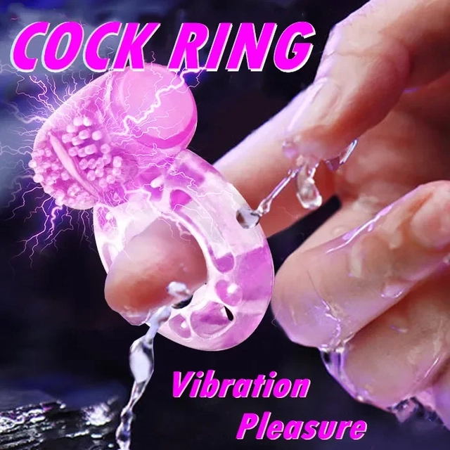 Silicone Vibrator Ring for Men (Pink)