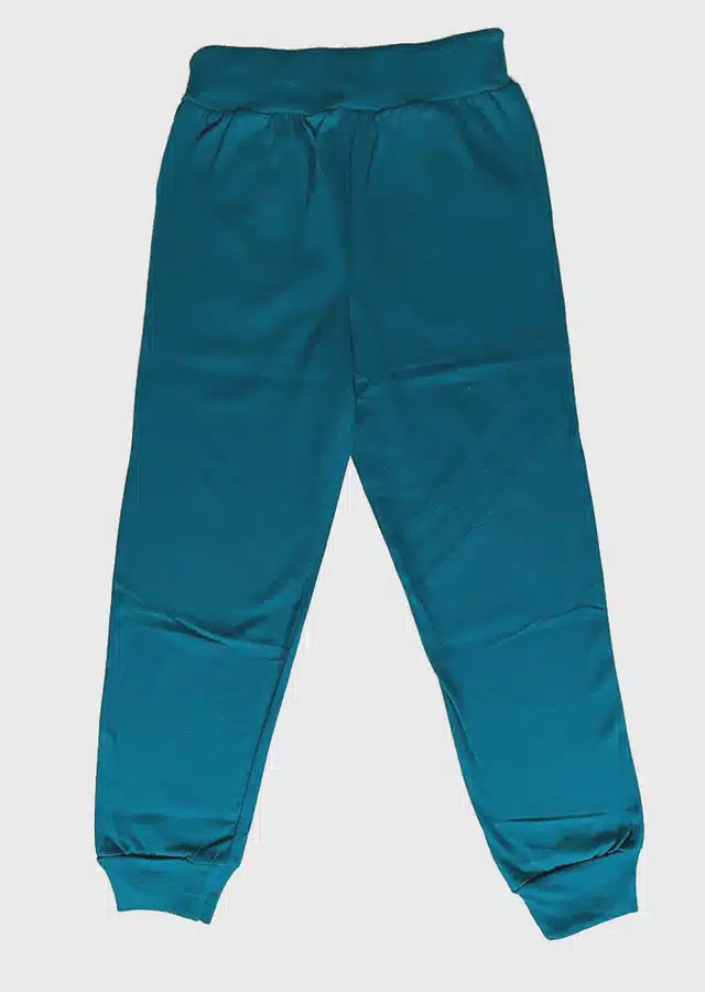 Cotton Blend Self Design Track Pant for Boys (Green, 3-4 Years)