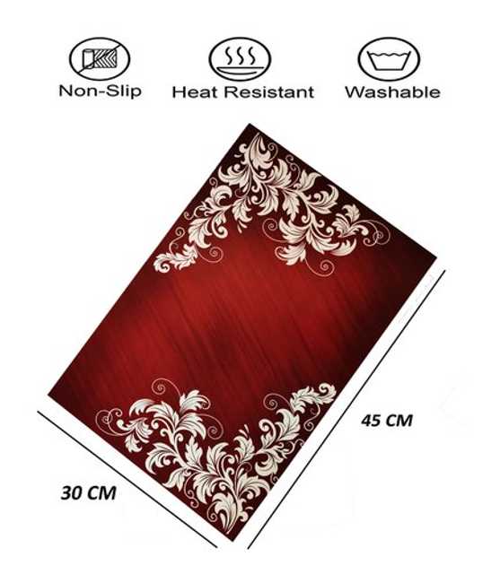 Multipurpose Refrigerator Mats (Brown, 12 X 17 Inch) (Pack of 6) (W-104)