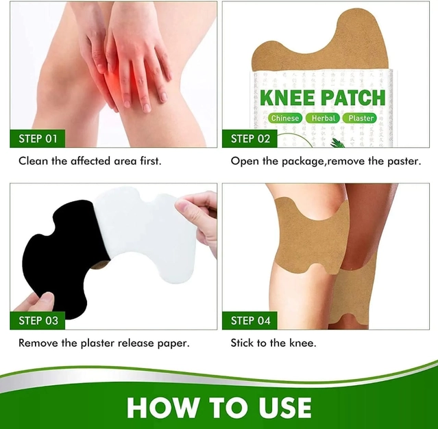 Knee Pain Relief 10 Pcs Heating Patch (Pack of 1)