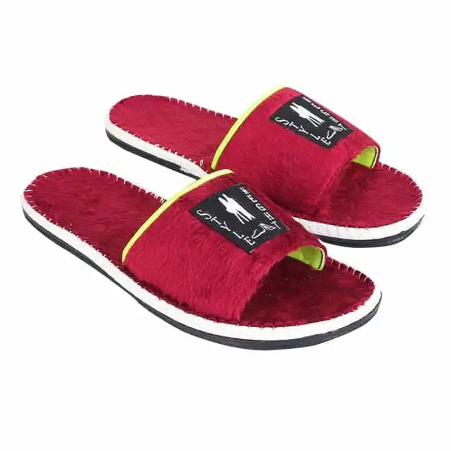 STY LE HEIGHT Slides for Men's Soft And Comfort (Tan, 9)