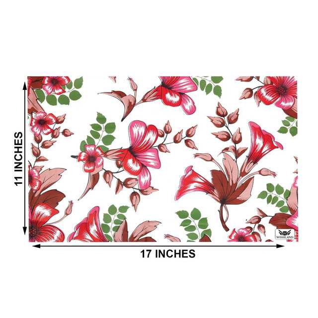 Multipurpose Refrigerator Mats (Red, 45X30 cm) (Pack of 3) (W-36)